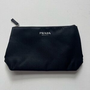 Prada Beauty Black Makeup Bag Toiletry Cosmetic Case
